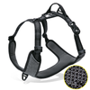 Truelove Harness with Reflective Fabric for Dogs (Black) Dogs-Collar, Leashes, harnesses True Love