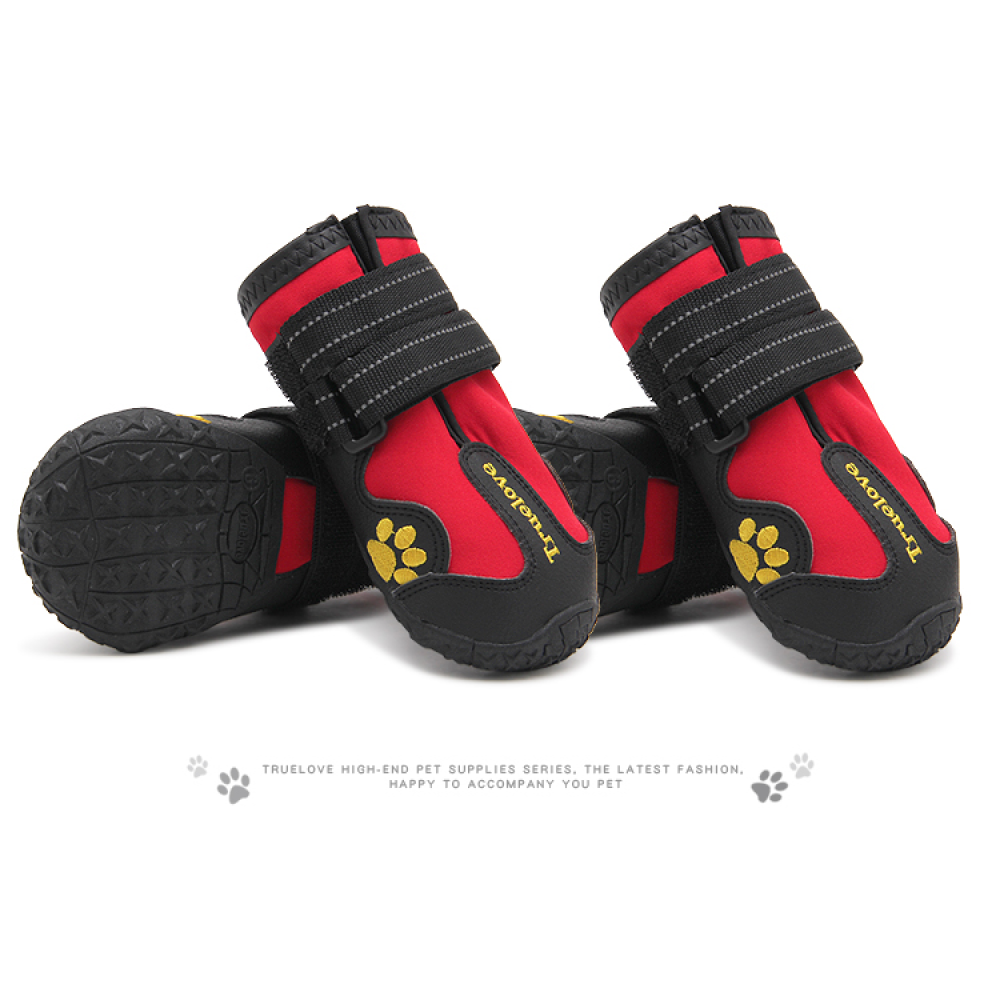 Truelove Waterproof Pet Boots for Dogs (Red, Set of 4) Dogs-Clothing & Accessories Barkbutler