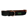 Basil Nylon Padded Collar for Dogs (Black/Orange) Dogs-Collar, Leashes, harnesses Basil S:10-16in Neck