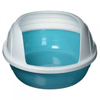 M Pets Sherbin Litter Tray with Rim for Cats (Blue/White) Litter Supplies M Pets 19x16x8in