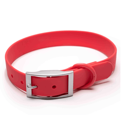Furry & Co Weatherproof Collar for Dogs (Coral Red)