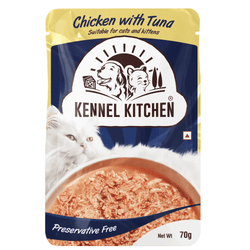 Kennel Kitchen Chicken with Tuna Shreds in Gravy Cat Wet Food