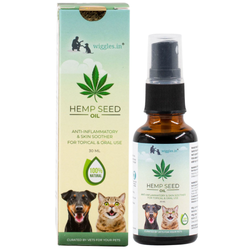 Wiggles Pain Anxiety Relief Hemp Seed Oil for Dogs and Cats