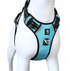 Hank 3M Reflective Harness for Puller Dogs (Cyan Blue)