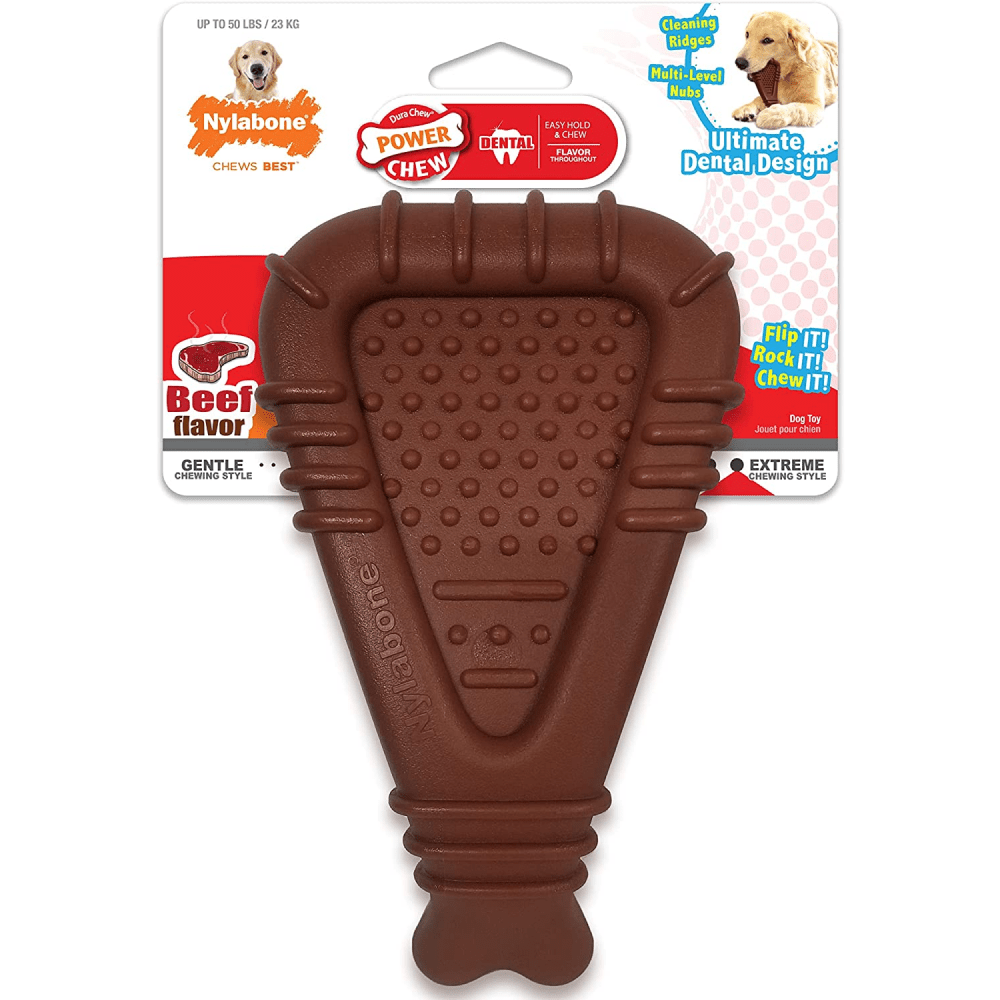 Buy Nylabone Power Chew Dental Arch Bone Toy for Dogs Brown