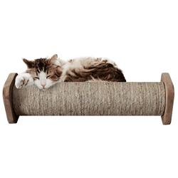 Hiputee Horizontal Single Sisal Rope Scratching, Playing Pole for Kittens and Cats (Grey)