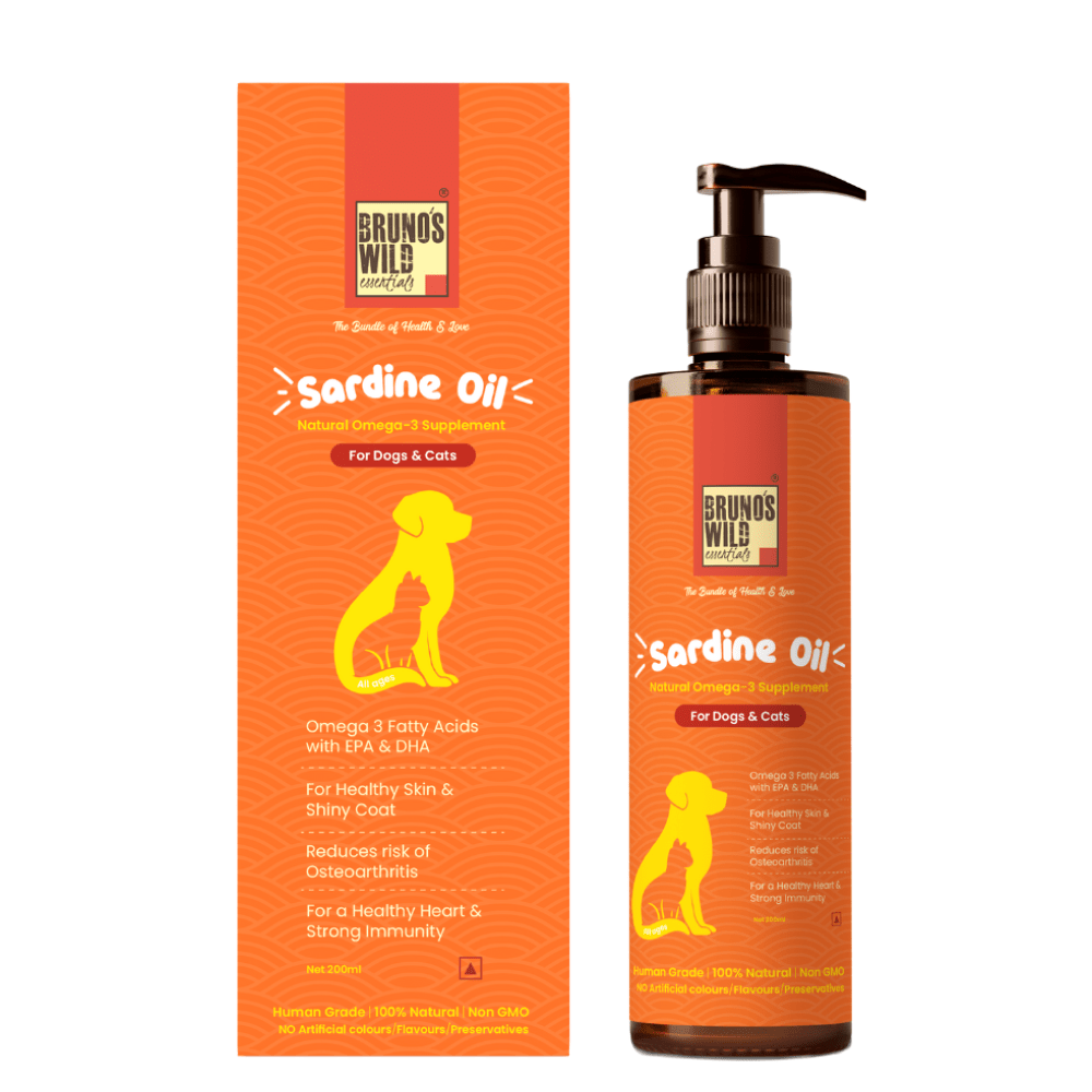 Bruno s Wild Essentials Sardine Oil for Dogs and Cats Supertails