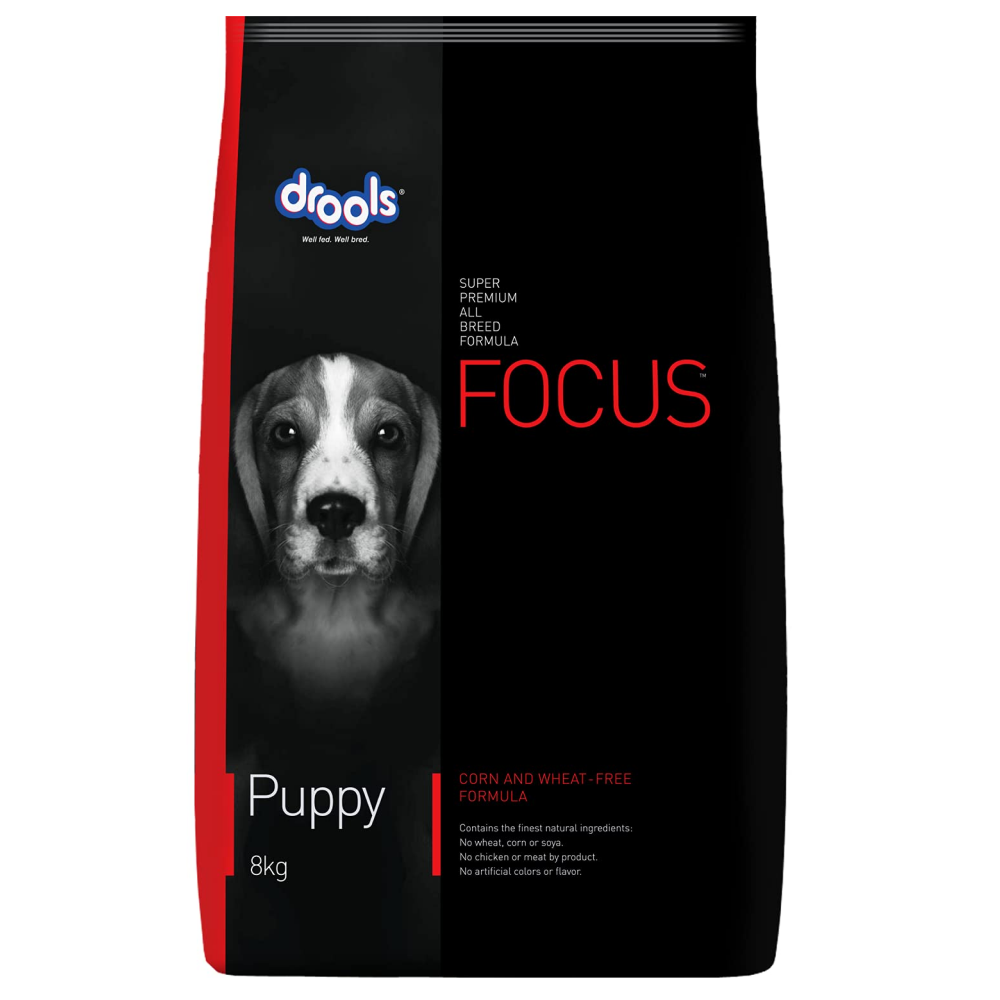 Drools Focus Super Premium Puppy Dog Dry Food | Corn & Wheat Free Formula Dogs- Dry Food Drools Focus 8kg