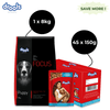 Drools Focus Super Premium Puppy Dry Food and Real Chicken & Chicken Liver Chunks in Gravy Puppy Wet Food Combo Exclusive Combo Drools Focus 8kg + 45x150g