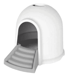 M Pets Igloo 2 in 1 Toilet for Cats (White/Grey)