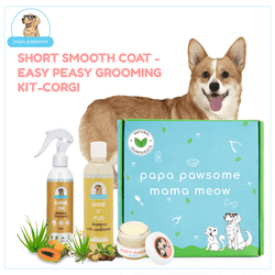 Papa Pawsome Short Smooth Coat Easy Peasy Grooming Kit (Corgi)