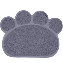 Emily Pets Paw Shaped Feeding Mat for Dogs and Cats (Grey)