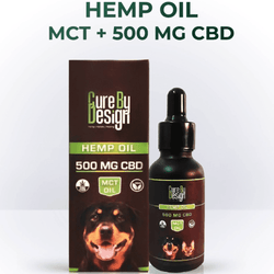 Cure By Design Hemp Oil with 500mg CBD (MCT) for Dogs and Cats