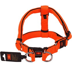 Glenand Nylon Mesh Adjustable Harness for Dogs (Orange)