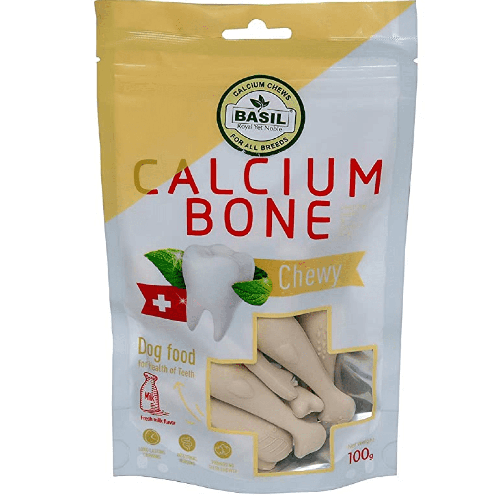 Buy Basil Calcium Chew Bones Dog Treats Online Supertails