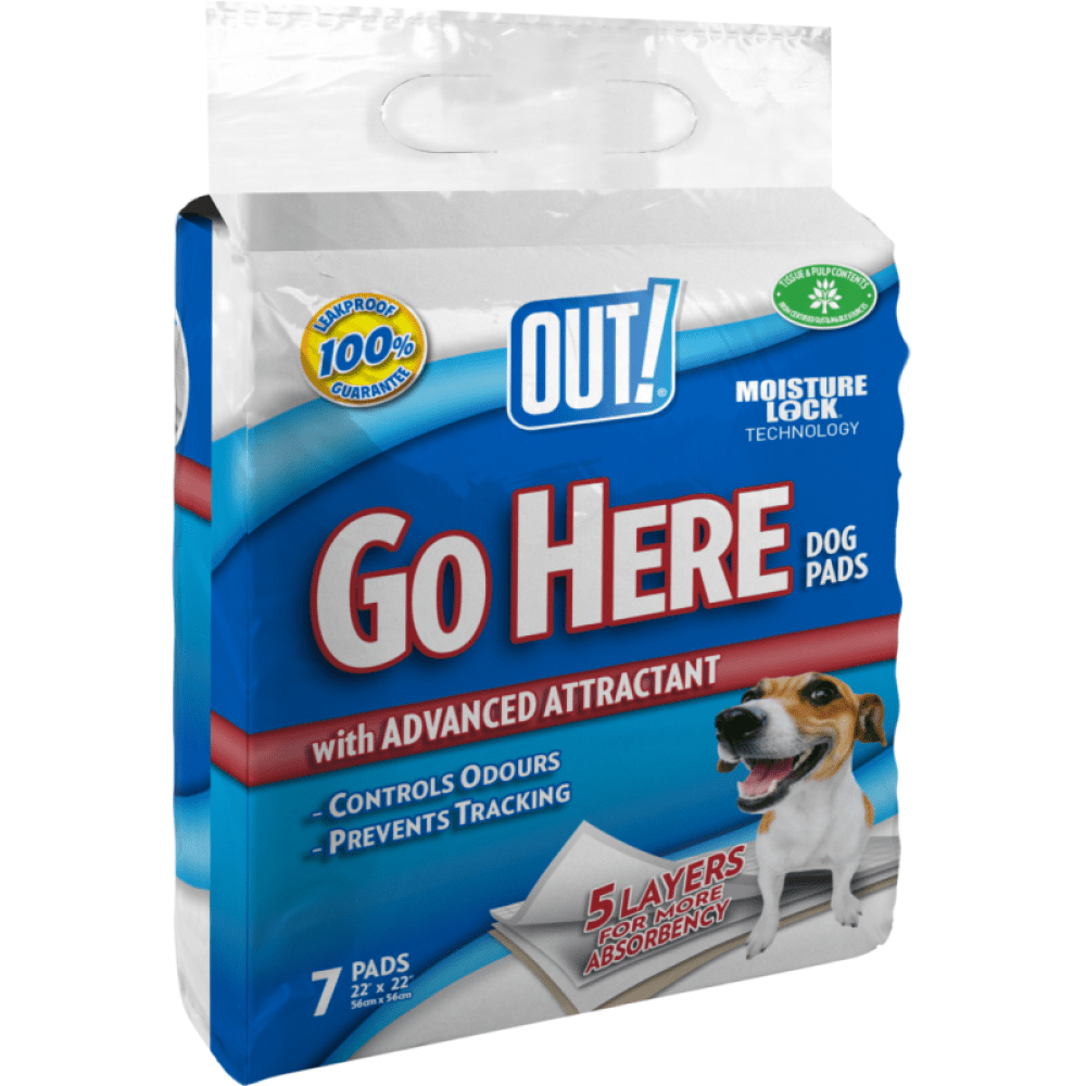 OUT! Moisture Locking Training Pads for Dogs (56x56cm) Dogs-Health & Wellness OUT! 7pcs