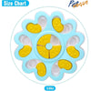 Pet Vogue Slow Feeder Flower Shaped Toy for Dogs and Cats (Blue) Both-Bowls & Feeders Pet Vogue