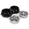 Basil Double Melamine Bowl Dinner Set for Dogs and Cats Both-Bowls & Feeders Basil