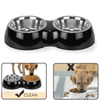 Basil Double Melamine Bowl Dinner Set for Dogs and Cats Both-Bowls & Feeders Basil