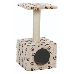 Trixie Junior Zamora Scratching Post with Paw Print Toy for Cats (Beige)