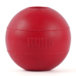 Kong Ball with Hole Toy for Dogs (Red)