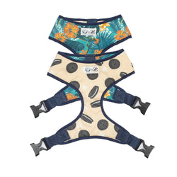 Pet And Parents Chocolaty Floral Reversible Harness for Dogs