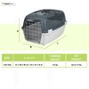 Trixie Capri 3 AKASA Approved Open Top Carrier for Dogs and Cats (Dark Grey) Both-Bedding, Mats & Travel Supplies Trixie
