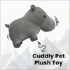Basil Cuddly Soft Hippo Plush Toy for Dogs and Cats (Grey) Both-Toys Basil