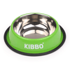 Kibbo Anti Skid Stainless Steel Bowl for Dogs and Cats (Green) Both-Bowls & Feeders Kibbo S(750mL)