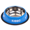 Kibbo Anti Skid Stainless Steel Printed Bowl for Dogs and Cats (Blue) Both-Bowls & Feeders Kibbo S(750mL)