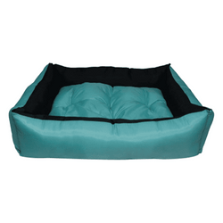Hiputee Rectangular Premium Waterproof Reversible Bed for Dogs and Cats (SkyBlue & Black)