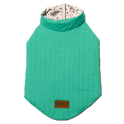 Mutt Of Course Reversible Jacket For Dogs (Retro Green)
