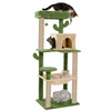 Furrlovers Cactus Multi Level Cat Tree with Condo Hammock Perch & Scratching Posts (Green) Cats-Toys Furrlovers Dropship 4.7ft