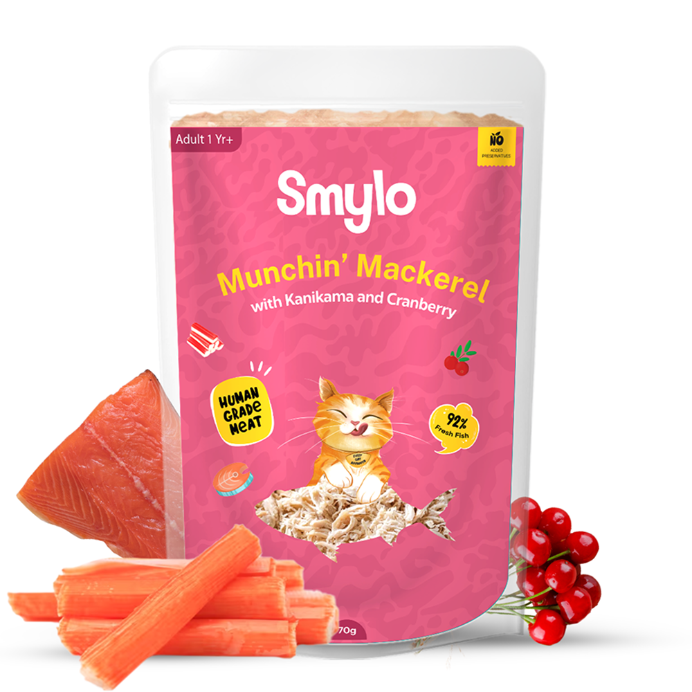 Smylo Mackerel, Kanikama and Cranberry Fresh and No Preservative Adult Cat Wet Food Cats-Wet Food Smylo