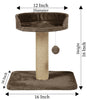Furrlovers Jute Scratching Posts with Hanging Ball Activity Tree for Cats (Brown) Cats-Toys Furrlovers Dropship