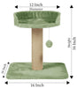 Furrlovers Jute Scratching Posts with Hanging Ball Activity Tree for Cats (Green) Cats-Toys Furrlovers Dropship