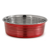 The Happy Lots Heavy Dish With Beading for Dogs and Cats (Red) Both-Bowls & Feeders The Happy Lots Dropship 320mL