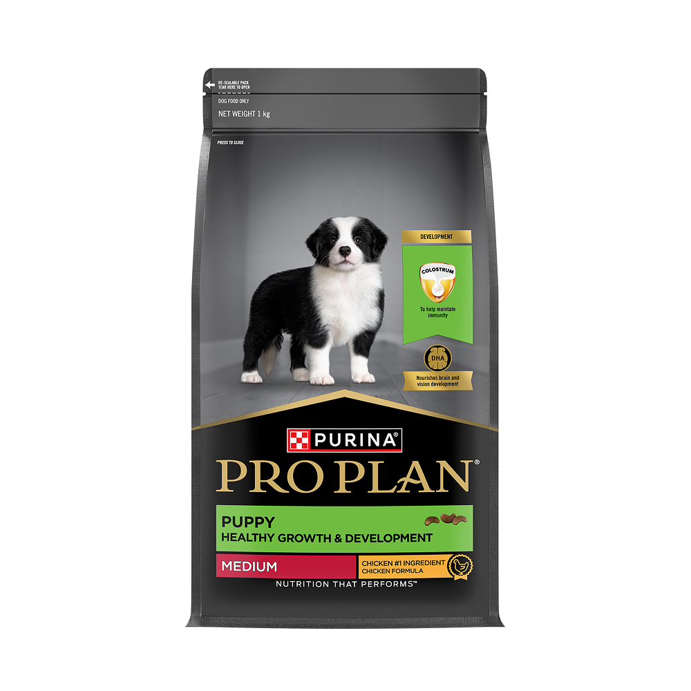 Purina Pro Plan Chicken Medium Breed Puppy Dog Dry Food (New Improved Formula) Dogs- Dry Food Pro Plan 1kg