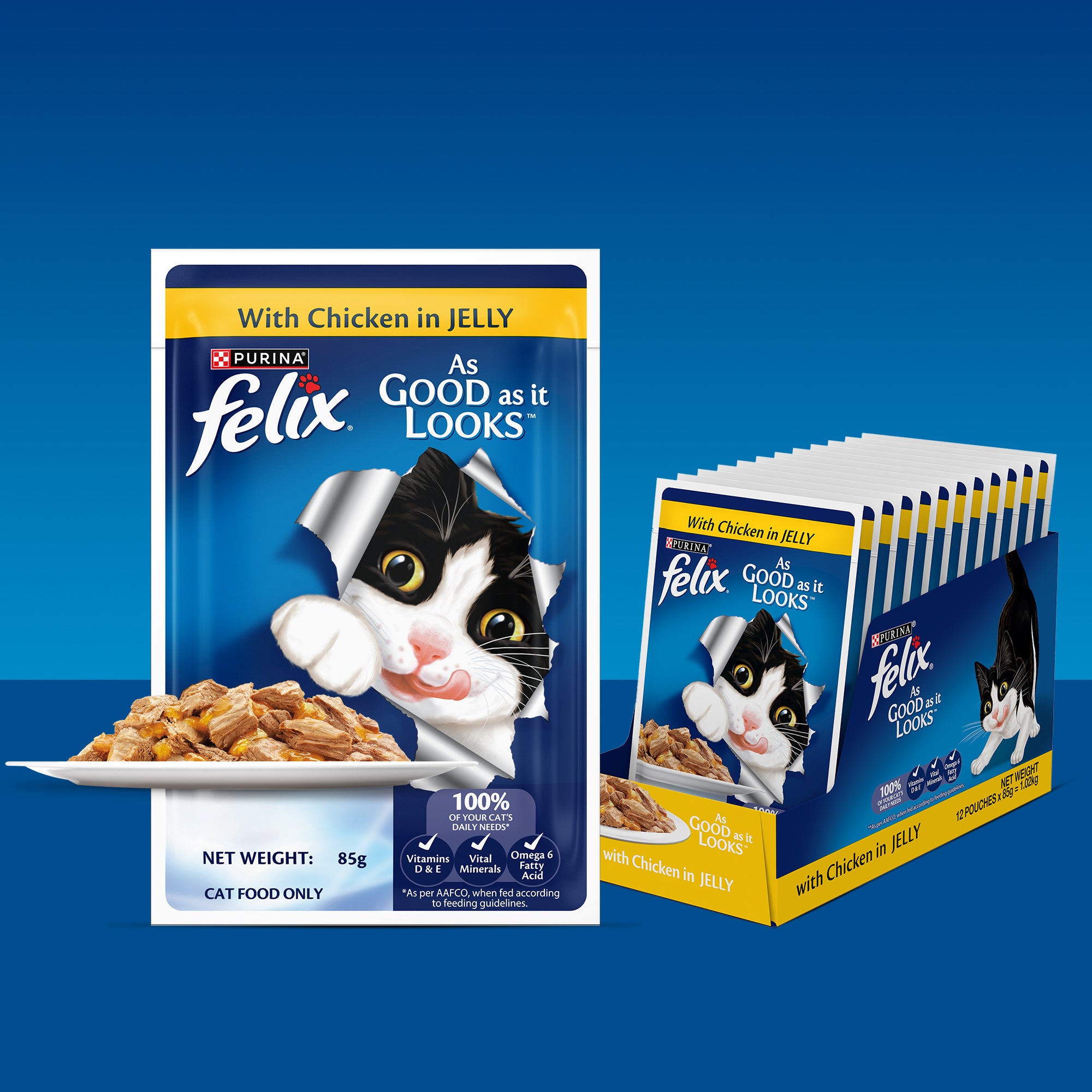 Purina Felix with Chicken in Jelly Complete and Balanced Adult Cat Wet Food Cats-Wet Food Felix