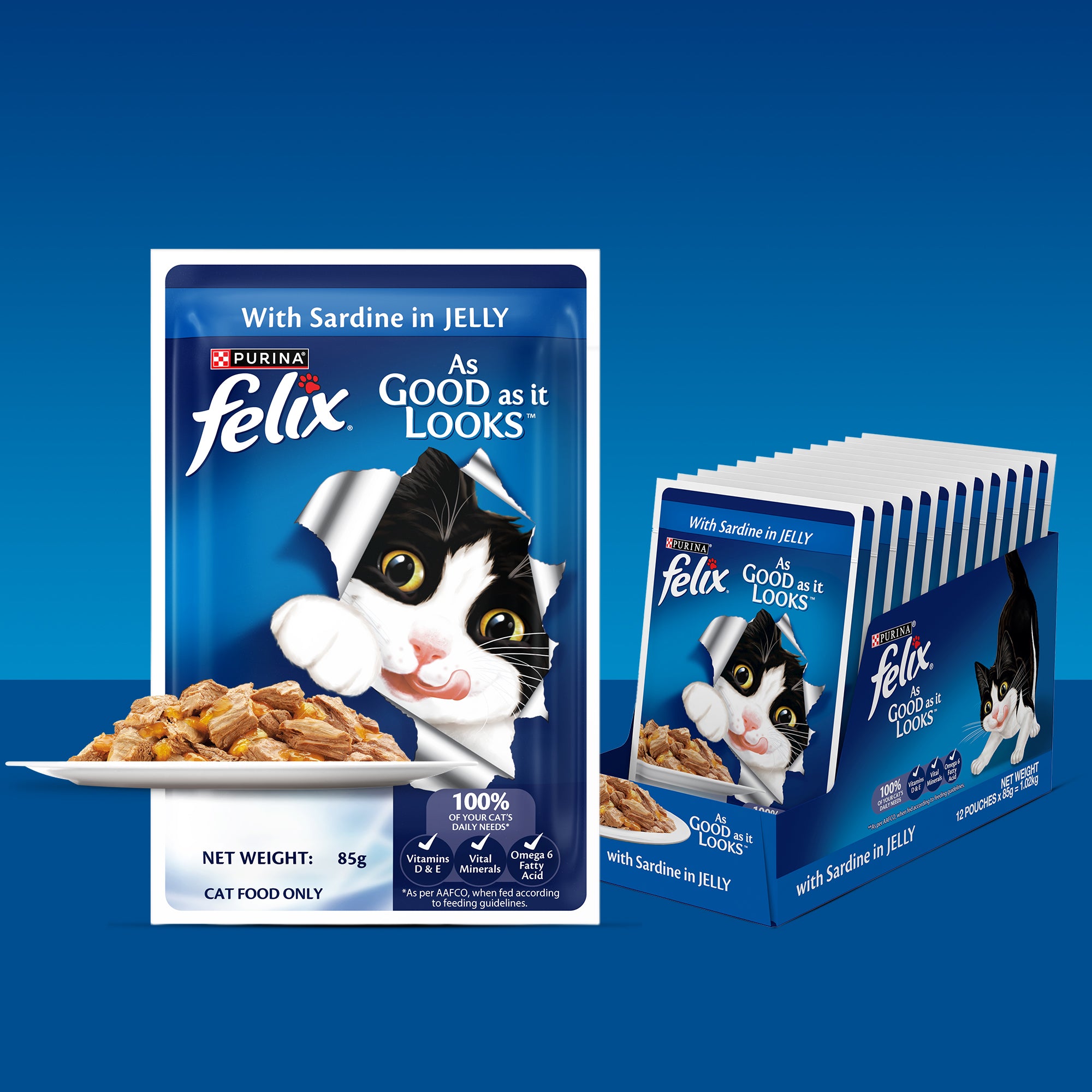 Purina Felix with Sardine in Jelly Complete and Balanced Adult Cat Wet Food Cats-Wet Food Felix