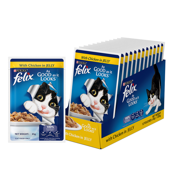 Purina Felix with Chicken in Jelly Complete and Balanced Adult Cat Wet Food