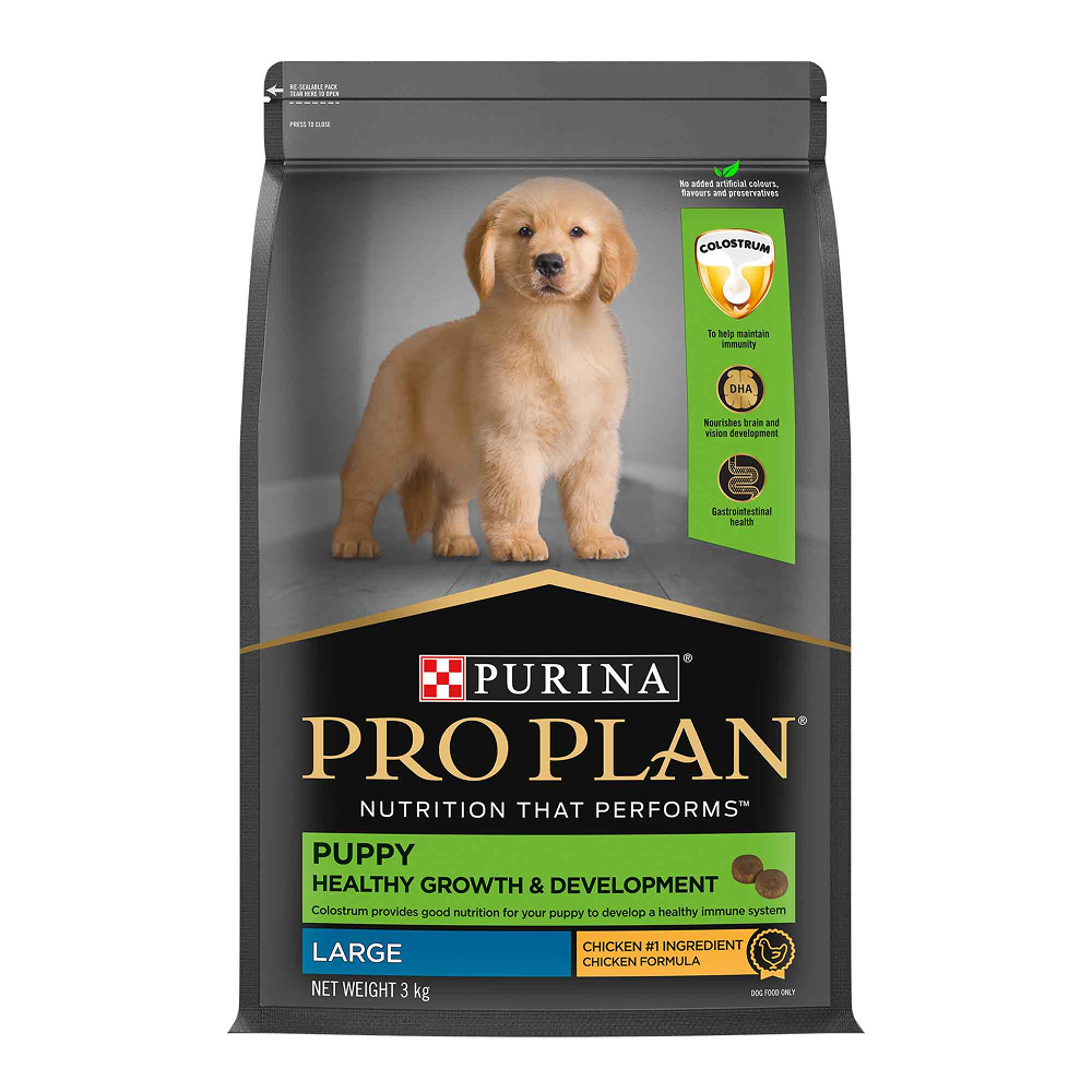 Pro Plan Chicken Large Breed Puppy Dog Dry Food (New Improved Formula) Dogs- Dry Food Pro Plan 3kg