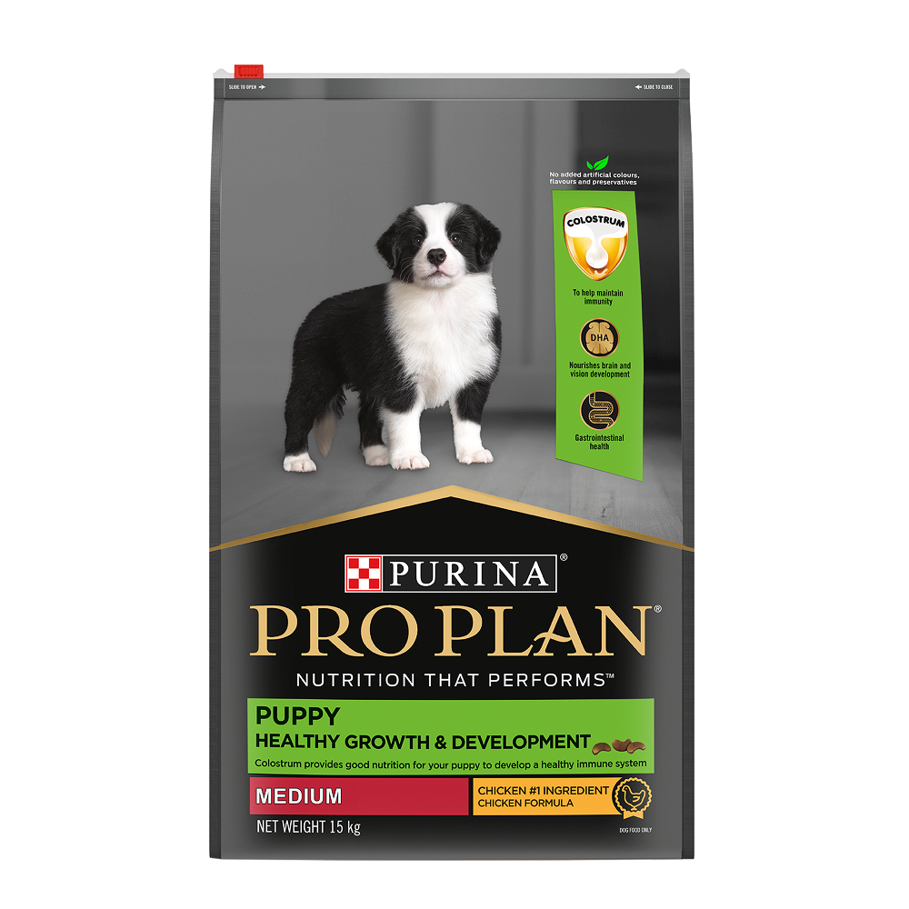Pro Plan Chicken Medium Breed Puppy Dog Dry Food (New Improved Formula) Dogs- Dry Food Pro Plan 15kg