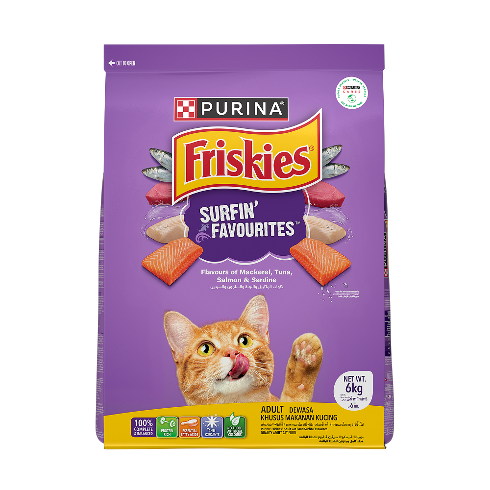 Purnia Friskies Surfin Favourites Adult Cat Dry Food Cats- Dry food Friskies 6kg