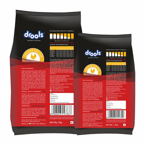Drools Chicken and Egg Puppy Dog Dry Food