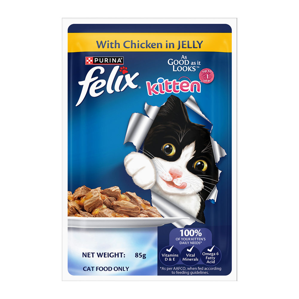 Purina Felix with Chicken in Jelly Complete and Balanced Kitten Cat Wet Food Clinic Cats-Wet Food Felix
