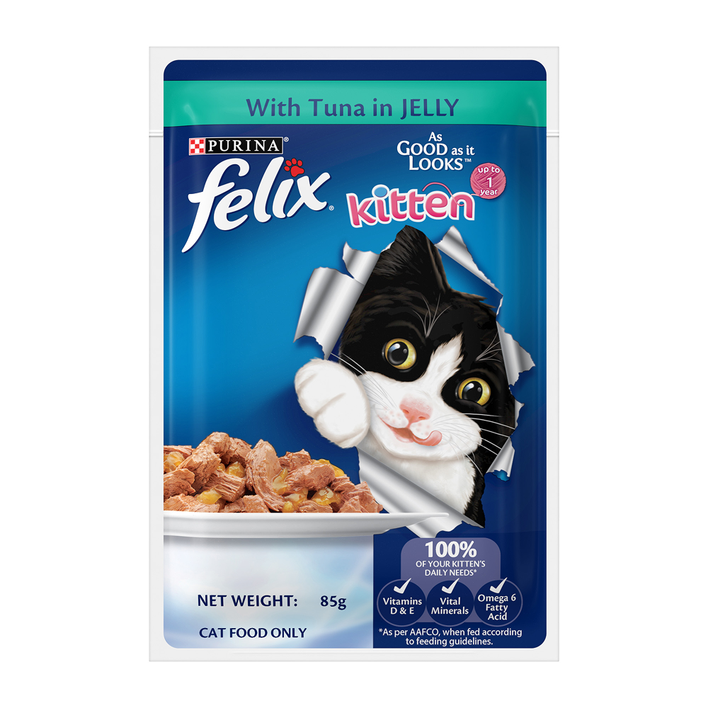 Purina Felix Tuna with Jelly Complete and Balanced Kitten Wet Food Cats-Wet Food Felix