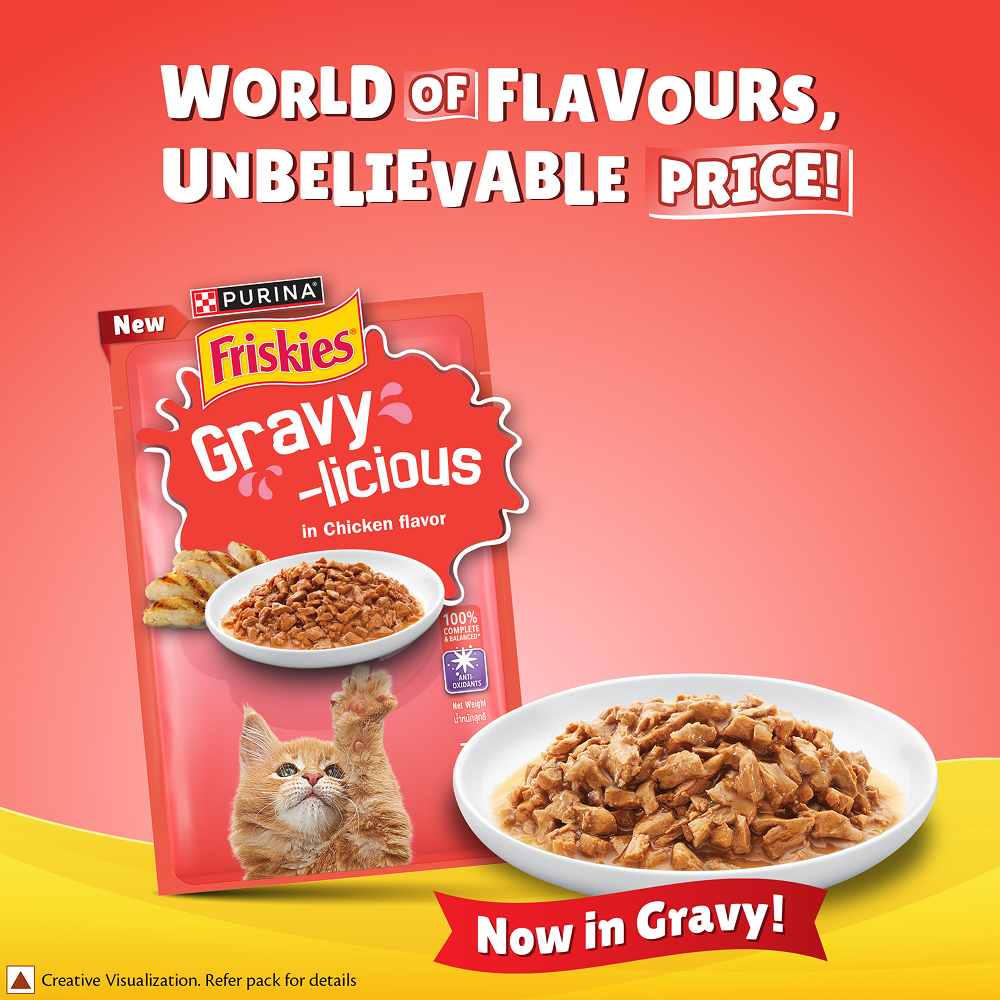 Purina Friskies Chicken Flavour Gravy licious Kitten Cat Wet Food Cats-Wet Food Friskies