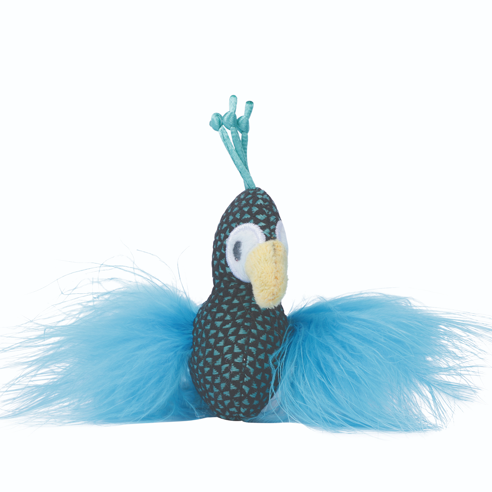 M Pets Plume Peacock Catnip Toy for Cats (Blue) Cats-Toys M Pets