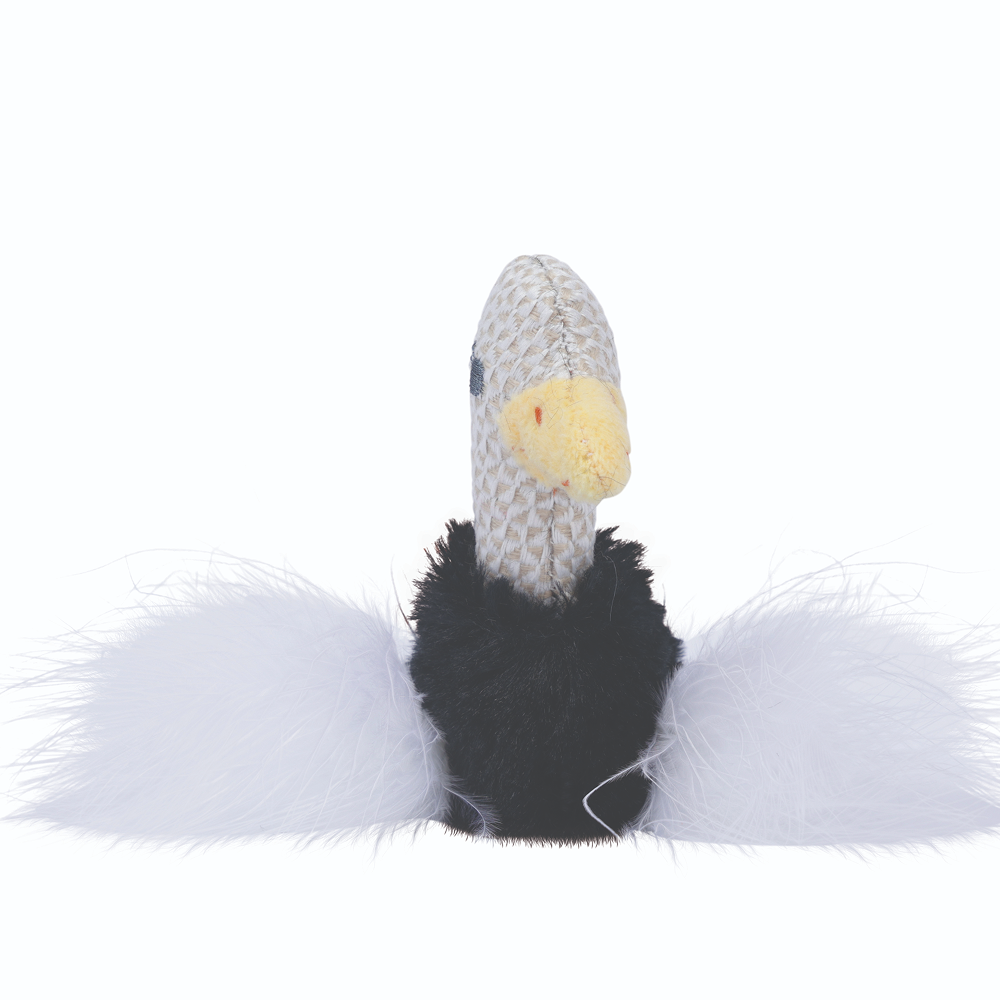 M Pets Plume Ostrich Catnip Toy for Cats (White) Cats-Toys M Pets